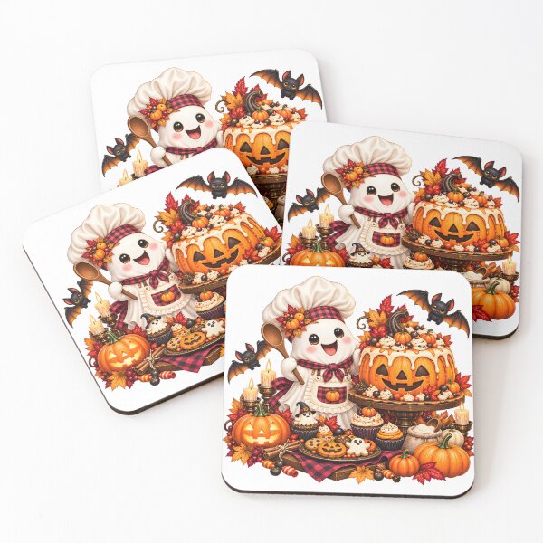 Item preview, Pumpkin Cake Ghost – Enchanted Halloween Baking designed and sold by Clothes With Smiling Animals Walt Gral.