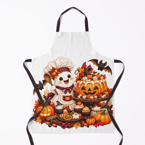 Item preview, Pumpkin Cake Ghost – Enchanted Halloween Baking designed and sold by Clothes With Smiling Animals Walt Gral.