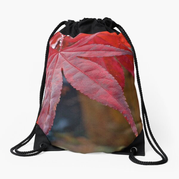 Japanese Maple Leaf Drawstring Bag