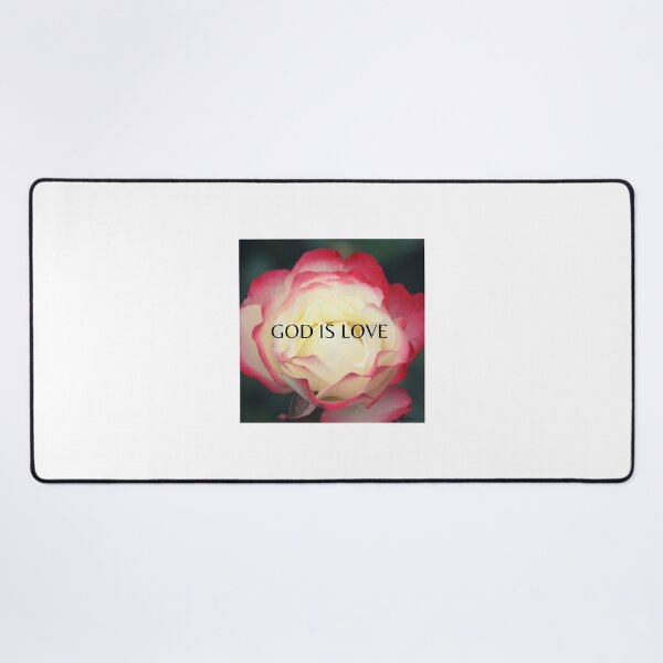 Item preview, God Is Love Inspirational White and Pink Rose Design designed and sold by mari-rod.