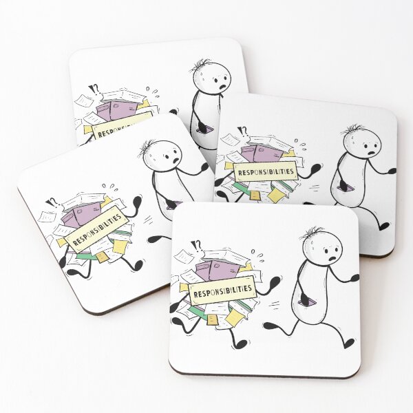 Item preview, Running From Responsibilities – Hand-drawn Relatable Digital Illustration & Print designed and sold by MyVisionaryHuez.