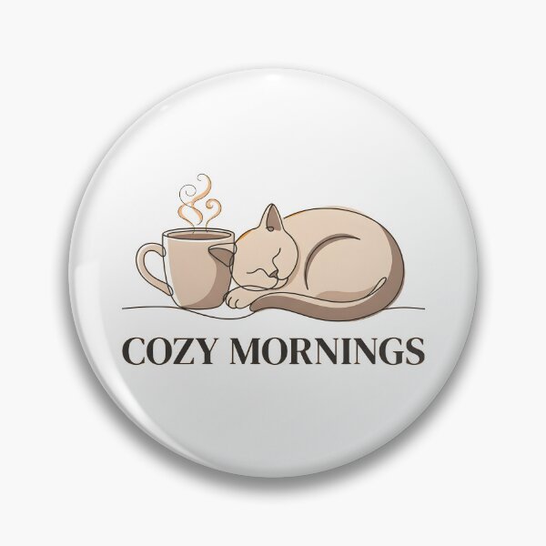 Item preview, Minimalist Line Art Cat & Coffee Cozy Morning Aesthetic designed and sold by DoceVaga.