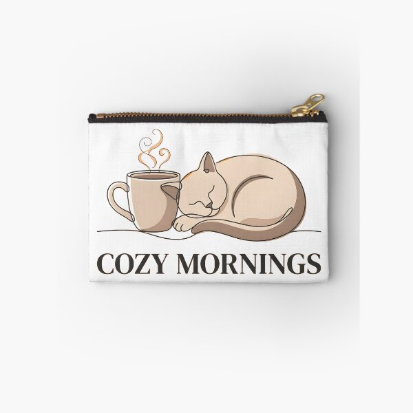 Item preview, Minimalist Line Art Cat & Coffee Cozy Morning Aesthetic designed and sold by DoceVaga.