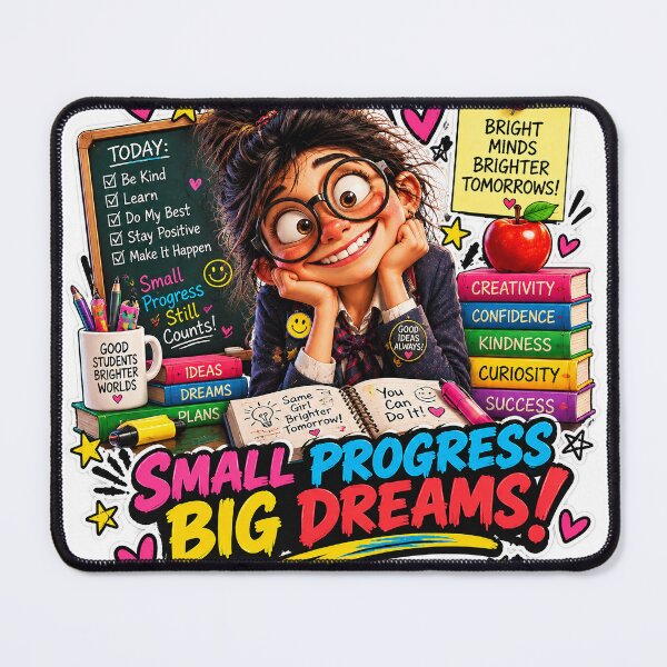 Item preview, Maya Small Progress Big Dreams Cute Student Motivational Sticker designed and sold by M. Mamdouh Artworks.