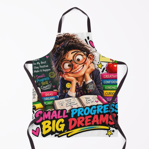 Item preview, Maya Small Progress Big Dreams Cute Student Motivational Sticker designed and sold by M. Mamdouh Artworks.