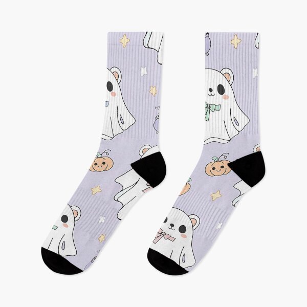 Item preview, Halloween Ghost Puppy Pattern, Cute Dog Costume, Spooky Kawaii Pet, Pumpkin and Candy Design, Trick or Treat Animal Art designed and sold by ArtDesignTp.