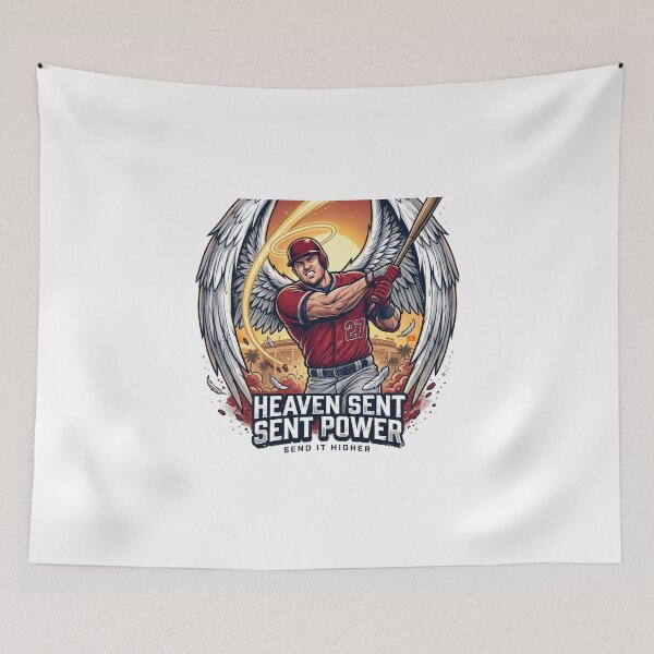 Item preview, Heaven Sent Power Baseball T-Shirt - Celestial Slugger Graphic designed and sold by Pandora´s Box.