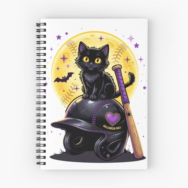 Item preview, Halloween Ball Black Cat Baseball Player Spooky Halloween Feline Baseball Fan designed and sold by TeeVibesshop.