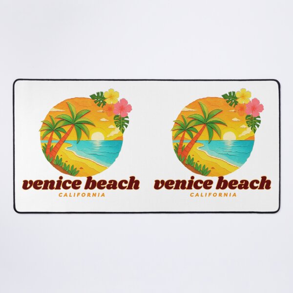 Item preview, Venice Beach California Sunset Retro Paper Cut Style Palm Trees Design designed and sold by DonnaRaine.
