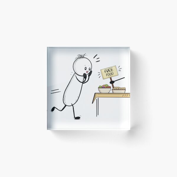Item preview, Did Someone Say Free Food? – Hand-drawn Relatable Digital Illustration & Print designed and sold by MyVisionaryHuez.