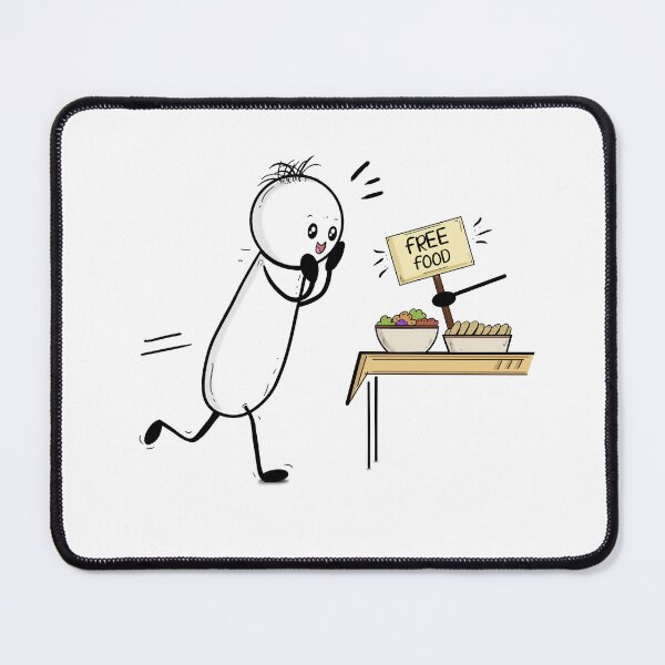 Item preview, Did Someone Say Free Food? – Hand-drawn Relatable Digital Illustration & Print designed and sold by MyVisionaryHuez.