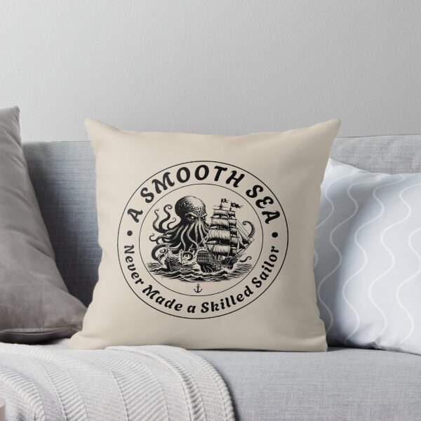 Item preview, A Smooth Sea Never Made a Skilled Sailor Vintage Nautical Octopus Ship Motivational Maritime Quote designed and sold by HYPNK.