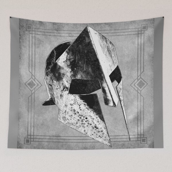 Item preview, Ancient Greek Corinthian Helmet Battle Worn designed and sold by Ghoul Enterprises.
