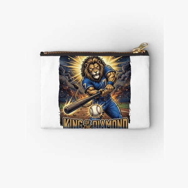 Item preview, King of the Diamond Lion Baseball Shirt - Aggressive Mascot Art designed and sold by Pandora´s Box.