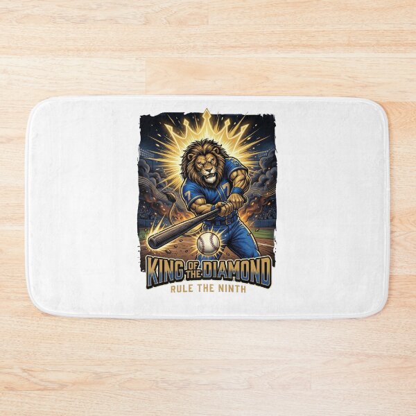 Item preview, King of the Diamond Lion Baseball Shirt - Aggressive Mascot Art designed and sold by Pandora´s Box.
