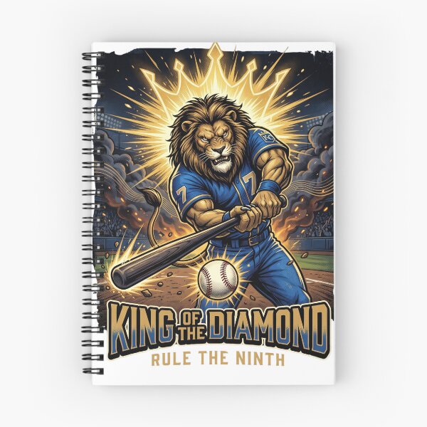 Item preview, King of the Diamond Lion Baseball Shirt - Aggressive Mascot Art designed and sold by Pandora´s Box.