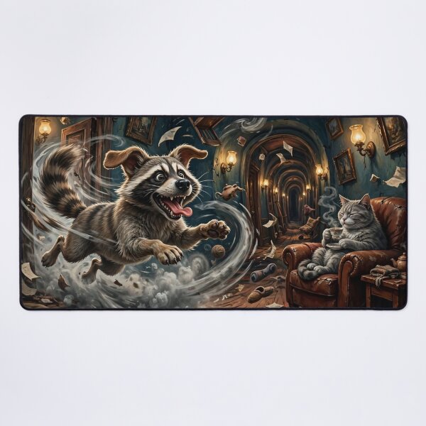 Item preview, Meanwhile, the Cat Is Having Tea designed and sold by TreatLLC.