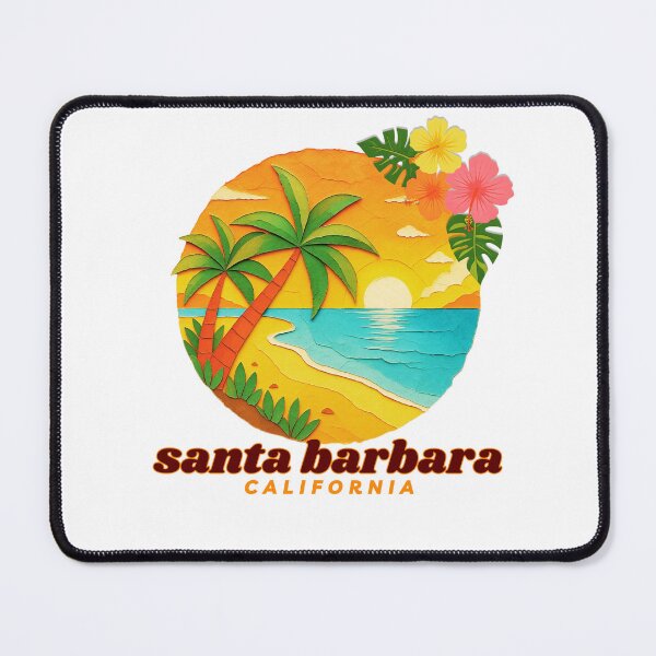 Item preview, Santa Barbara California Paper Cut Sunset | Coastal Vacation Souvenir designed and sold by DonnaRaine.