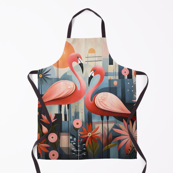 Artikelvorschau, Modern Pink Flamingo Art – Geometric Tropical Bird Wall Decor entworfen und verkauft von Amalia Gutyz.