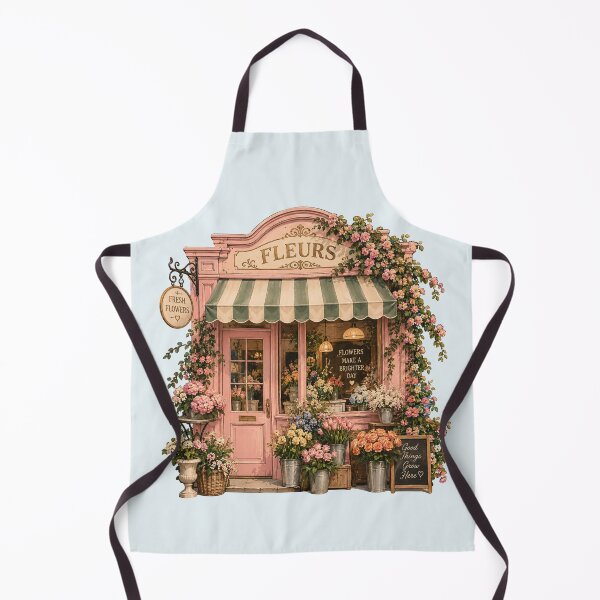 Item preview, Vintage French Flower Shop | Pink Parisian Cottagecore Floral Storefront designed and sold by TheStephanieRome.