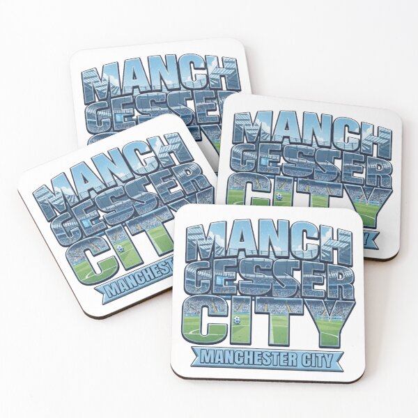Item preview, Manchester City FC Stadium Collage Typography Art designed and sold by annaarthk.