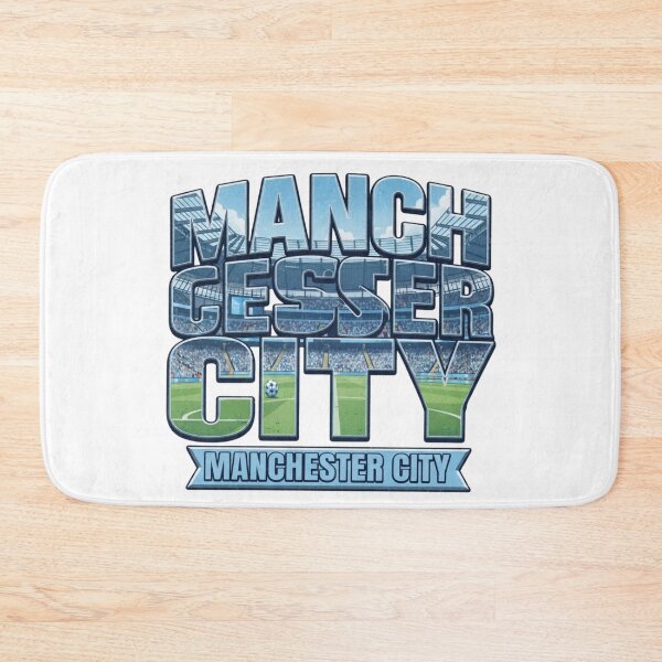 Item preview, Manchester City FC Stadium Collage Typography Art designed and sold by annaarthk.
