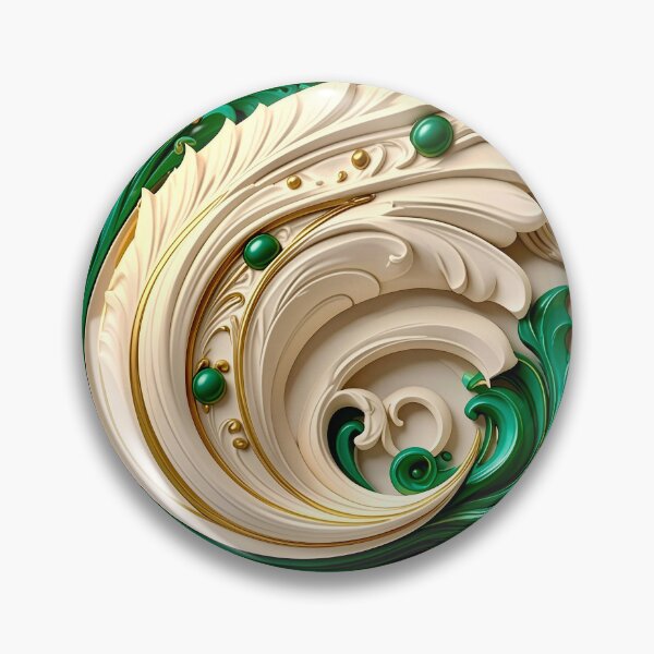 Item preview, Duality of White Ceramic and Jade Marble designed and sold by Vicky Brago-Mitchell®.