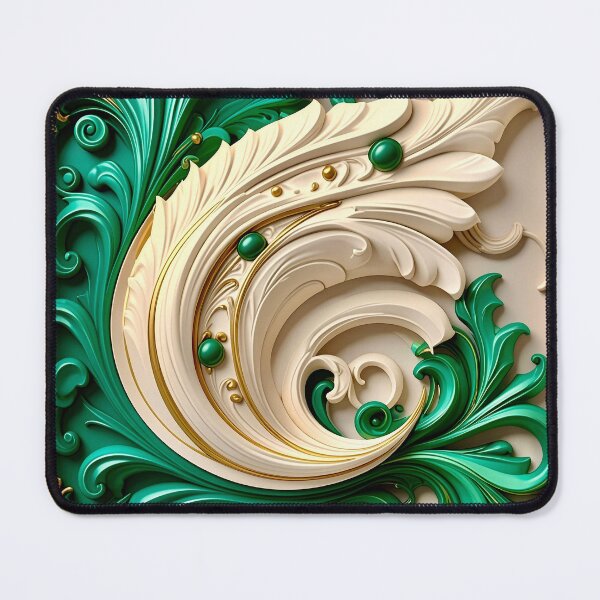 Item preview, Duality of White Ceramic and Jade Marble designed and sold by Vicky Brago-Mitchell®.
