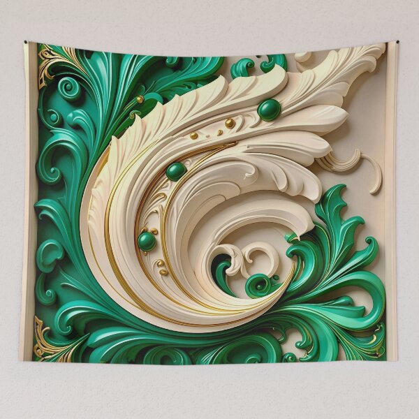 Item preview, Duality of White Ceramic and Jade Marble designed and sold by Vicky Brago-Mitchell®.