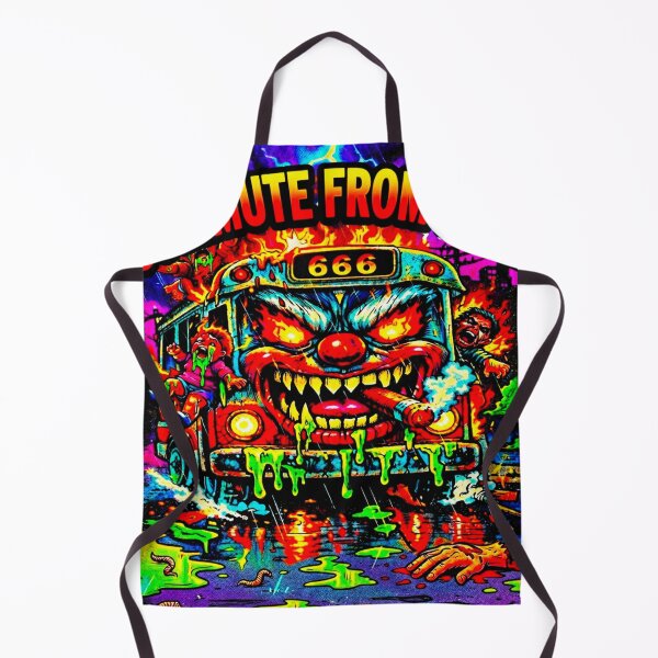 Item preview, Commute From Hell – Funny Sarcastic Bus Ride & Metal Horror Art designed and sold by OmniaGlobal.