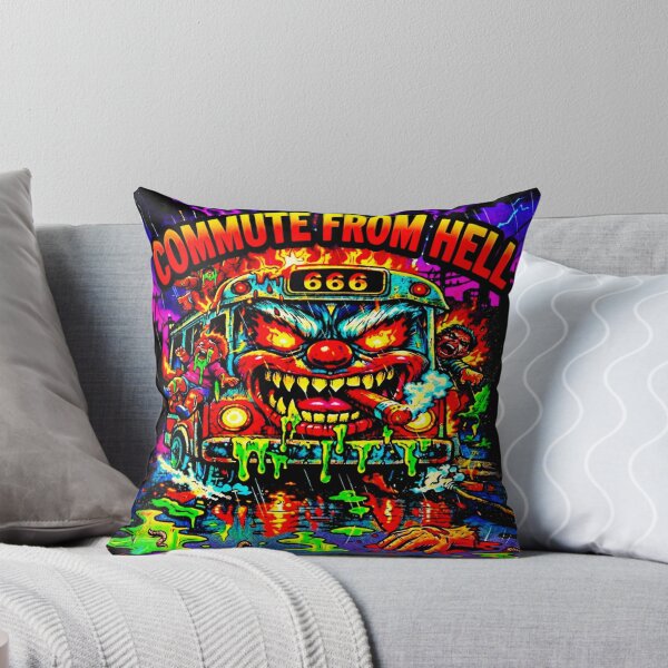 Item preview, Commute From Hell – Funny Sarcastic Bus Ride & Metal Horror Art designed and sold by OmniaGlobal.