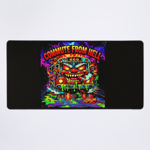 Item preview, Commute From Hell – Funny Sarcastic Bus Ride & Metal Horror Art designed and sold by OmniaGlobal.
