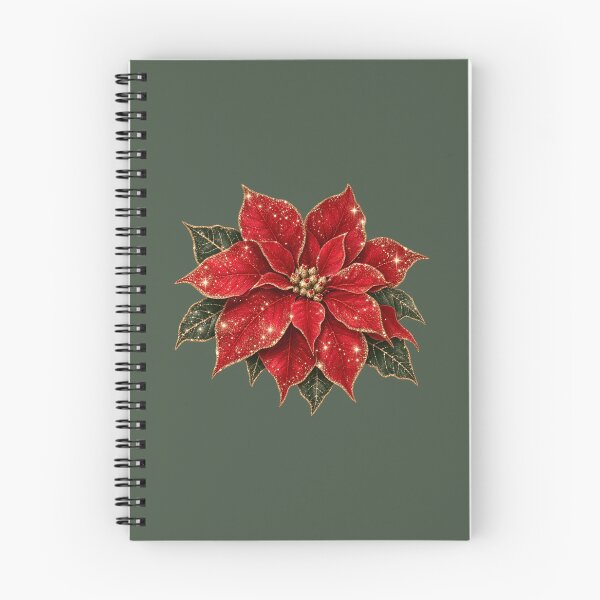 Item preview, Glittering Red Poinsettia Ornament designed and sold by MIRANDA CREATIVE.