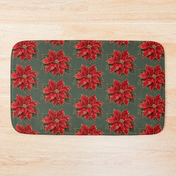 Item preview, Glittering Red Poinsettia Ornament designed and sold by MIRANDA CREATIVE.