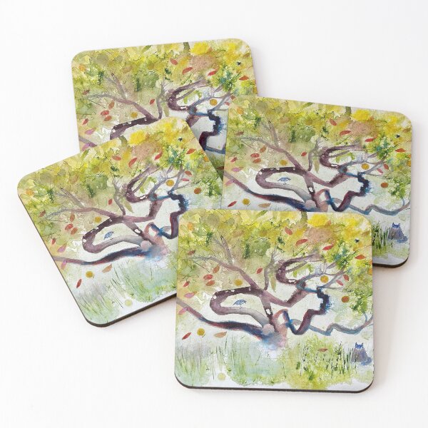 Item preview, Bird, tree and a cat designed and sold by Marianna Tankelevich.