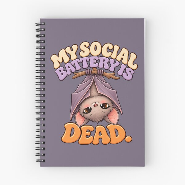 Item preview, My Social Battery Is Dead – Cute Halloween Bat designed and sold by HO•Designs.