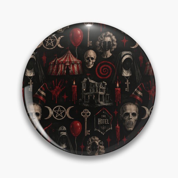Item preview, Dark Horror Gothic Circus & Haunted House Pattern designed and sold by VØDUM® STORE.