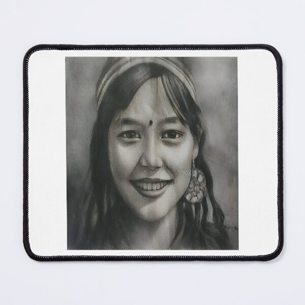 Item preview, Artistic Indian Portrait Illustration with Traditional Elements designed and sold by simonpaul1uk.