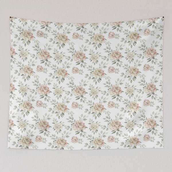 Item preview, Vintage Floral Cream White Bride designed and sold by gulsumkiyan.
