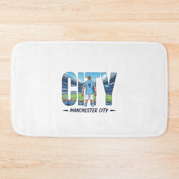 Item preview, Erling Haaland Manchester City Stadium Typography Art designed and sold by annaarthk.