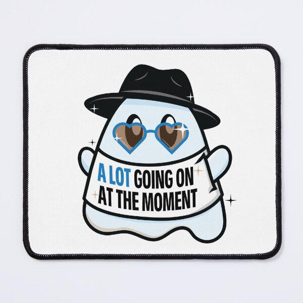 Item preview, Pop Art Ghost Blue and Tan A Lot Going On designed and sold by colormemaroon.