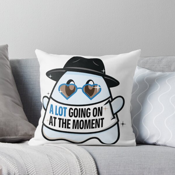 Item preview, Pop Art Ghost Blue and Tan A Lot Going On designed and sold by colormemaroon.