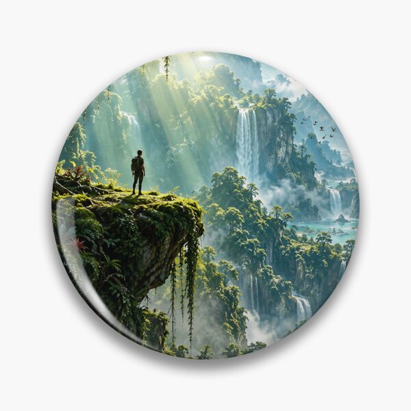 Item preview, Enchanted Jungle Waterfalls Fantasy Paradise Adventure designed and sold by IRON SIREN.
