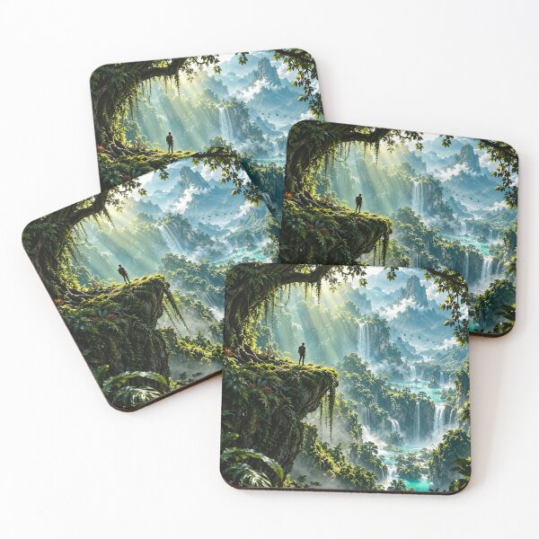 Item preview, Enchanted Jungle Waterfalls Fantasy Paradise Adventure designed and sold by IRON SIREN.