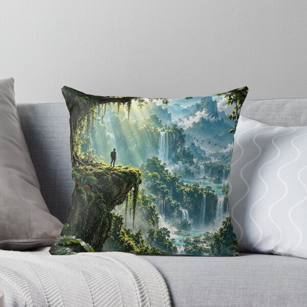 Item preview, Enchanted Jungle Waterfalls Fantasy Paradise Adventure designed and sold by IRON SIREN.