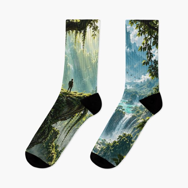 Item preview, Enchanted Jungle Waterfalls Fantasy Paradise Adventure designed and sold by IRON SIREN.