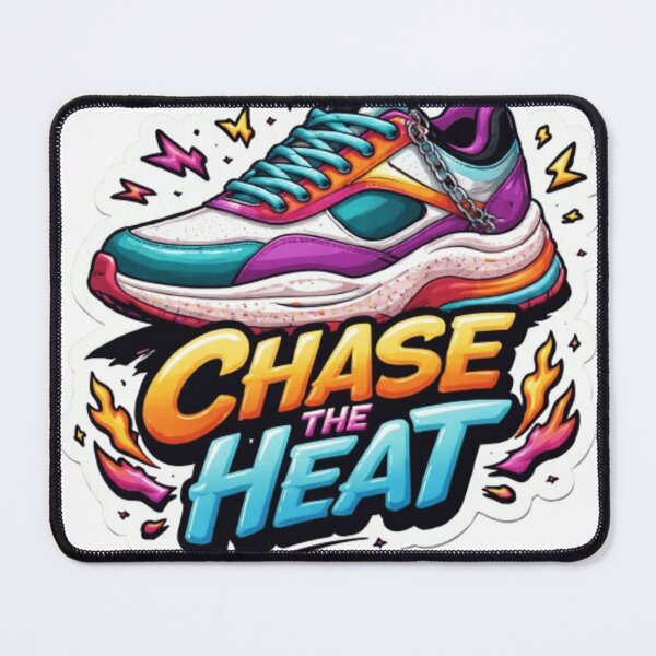 Item preview, Chase the Heat Running Sticker | Colorful Running Shoes and Fitness Motivation designed and sold by Sepia soul.