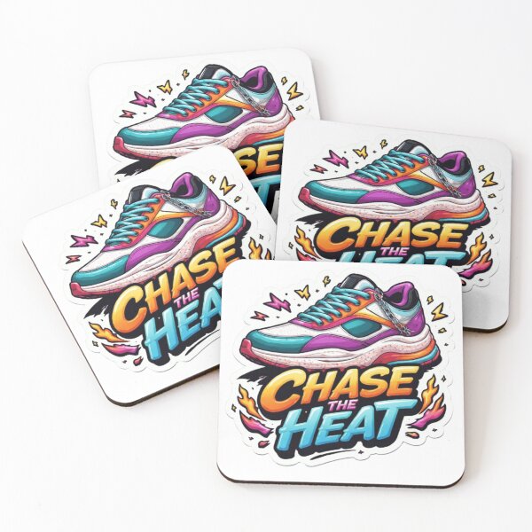 Item preview, Chase the Heat Running Sticker | Colorful Running Shoes and Fitness Motivation designed and sold by Sepia soul.