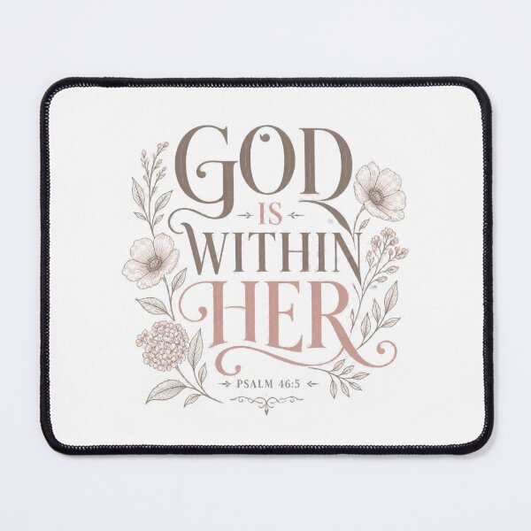 Item preview, God Is Within Her Psalm 46:5 Feminine Christian Shirt designed and sold by Illustrated Faith.