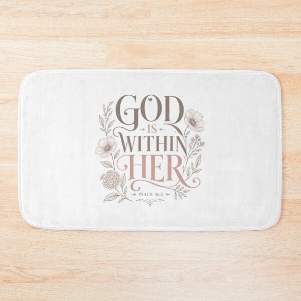 Item preview, God Is Within Her Psalm 46:5 Feminine Christian Shirt designed and sold by Illustrated Faith.